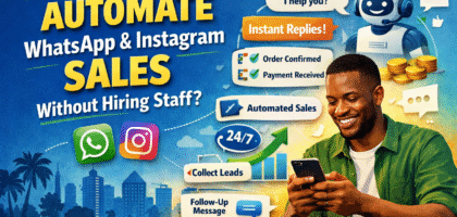 How can African entrepreneurs automate WhatApp and Instagram sales without hiring staffs?